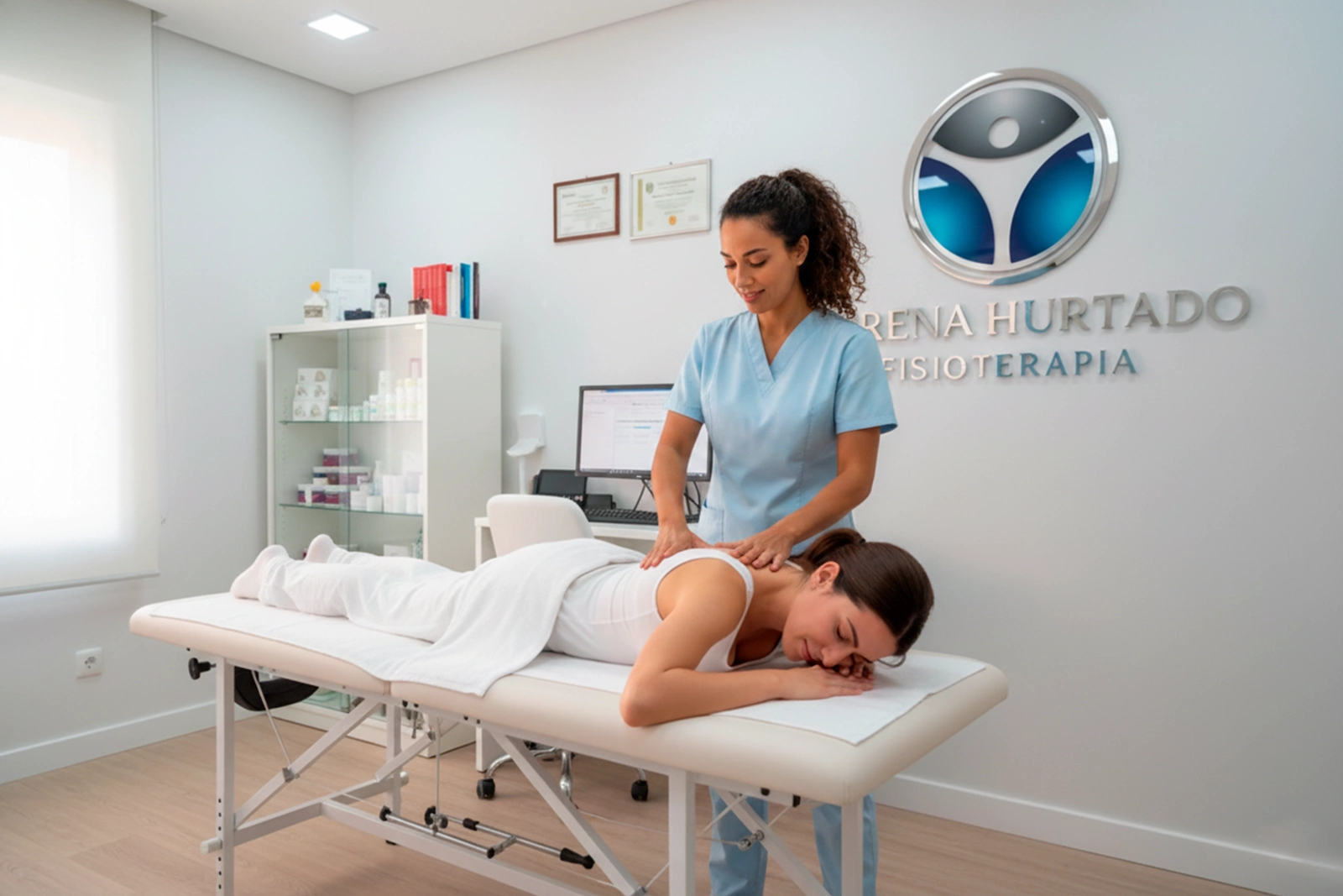 Sala de espera de la clínica de fisioterapia y osteopatía en Elche